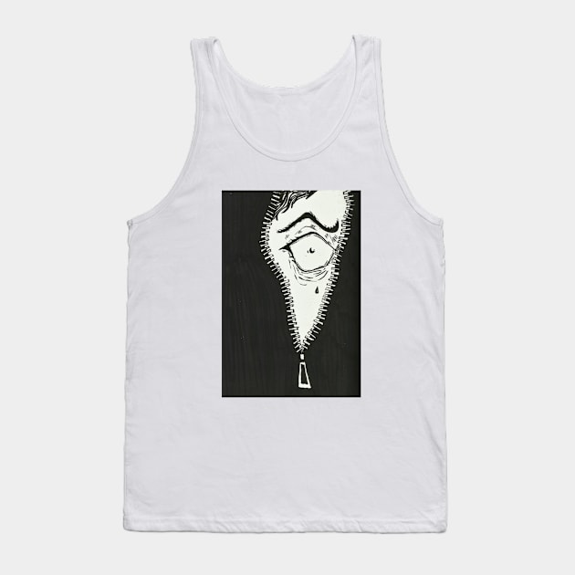 Eye zipper Tank Top by apnvcc